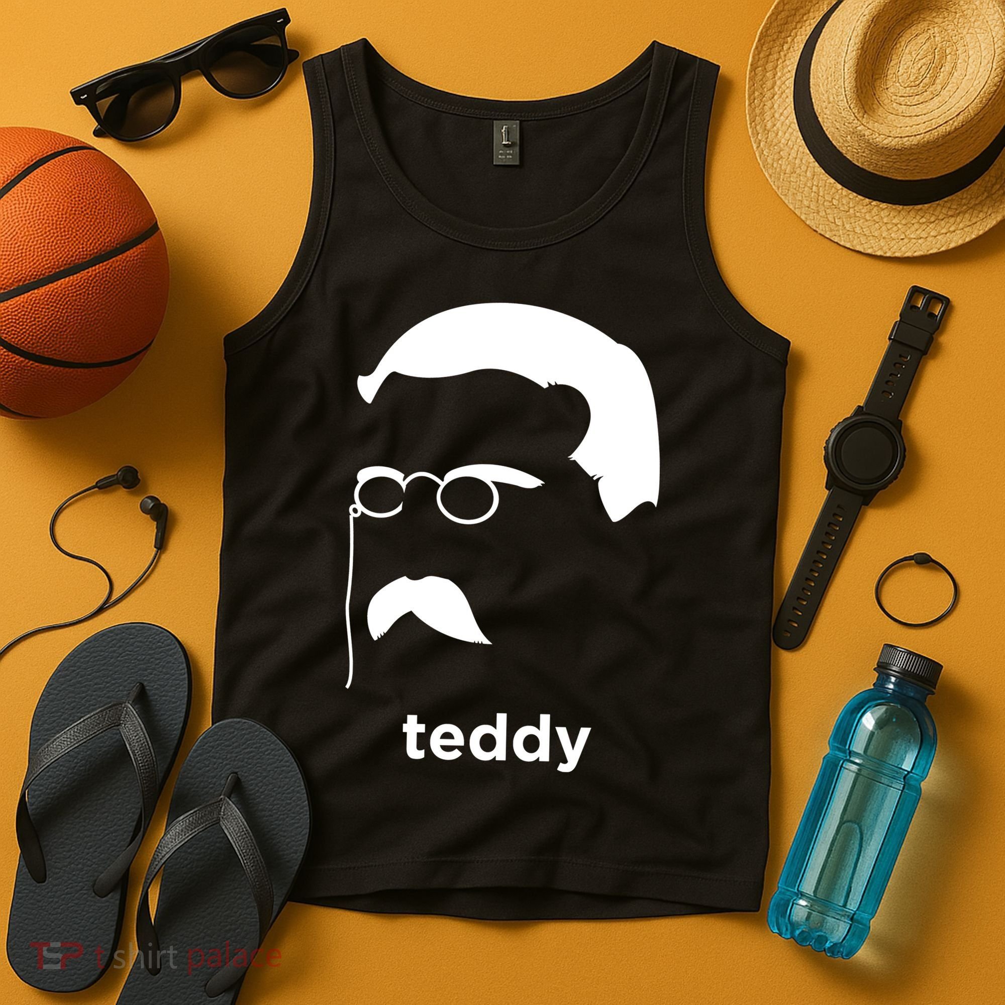 Teddy Roosevelt Vector Art American Tank Top