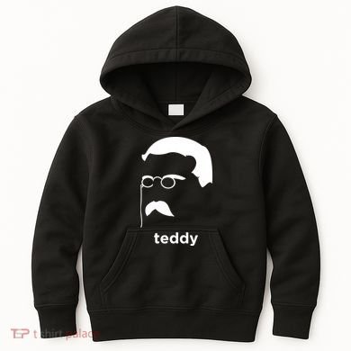 Teddy Roosevelt Vector Art American Kids Hoodie