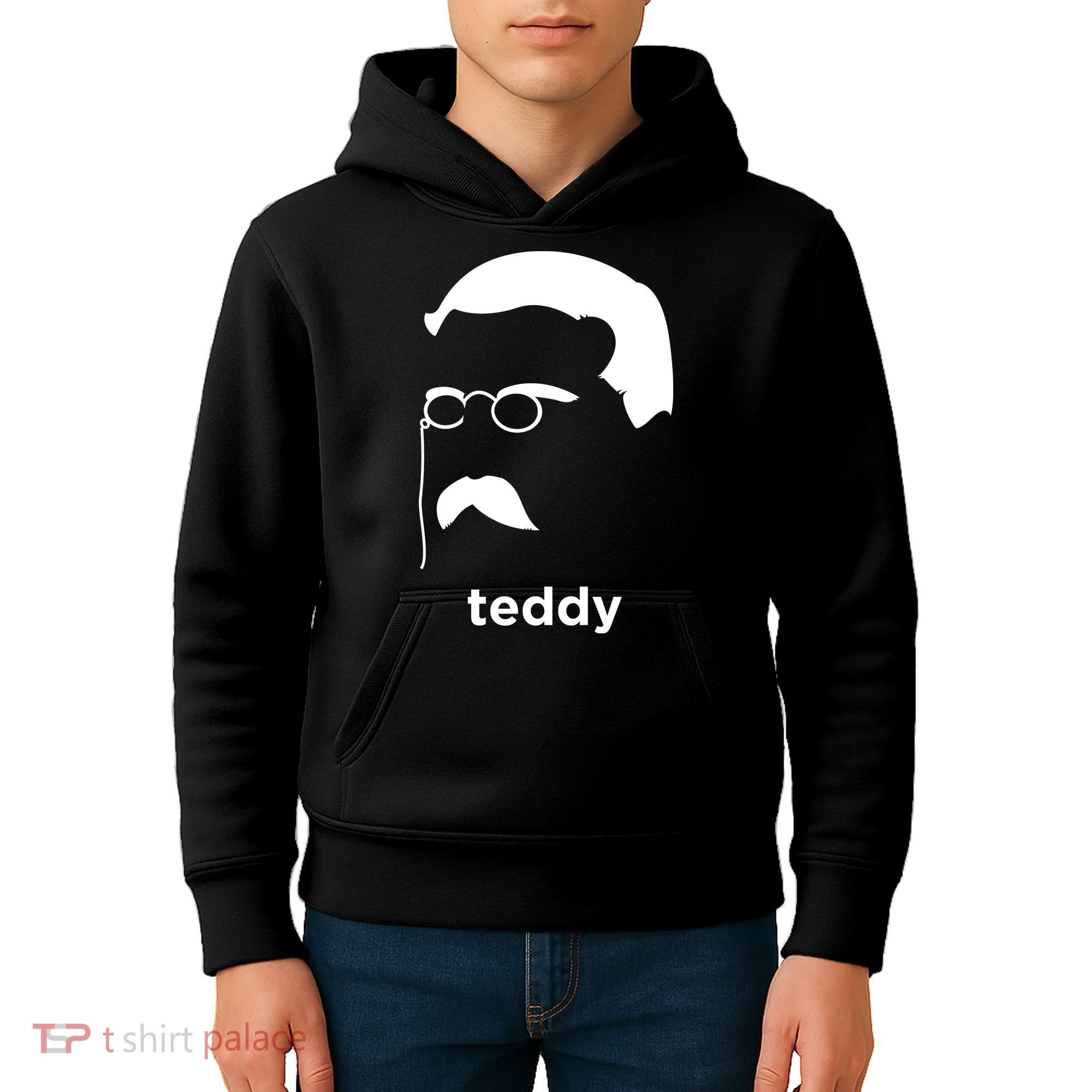 Teddy Roosevelt Vector Art American Kids Hoodie