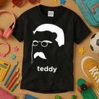 Teddy Roosevelt Vector Art American Kids T-Shirt thumb 3