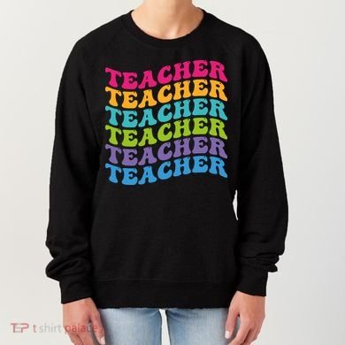 Teacher Retro Word Mashup Women's Sweatshirt