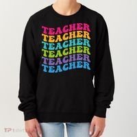 Teacher Retro Word Mashup Women's Sweatshirt thumb 0