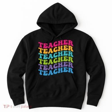 Teacher Retro Word Mashup Hoodie