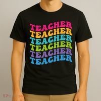 Teacher Retro Word Mashup T-Shirt thumb 3