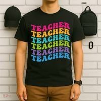 Teacher Retro Word Mashup T-Shirt thumb 6