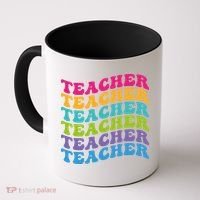Teacher Retro Word Mashup Coffee Mug thumb 0