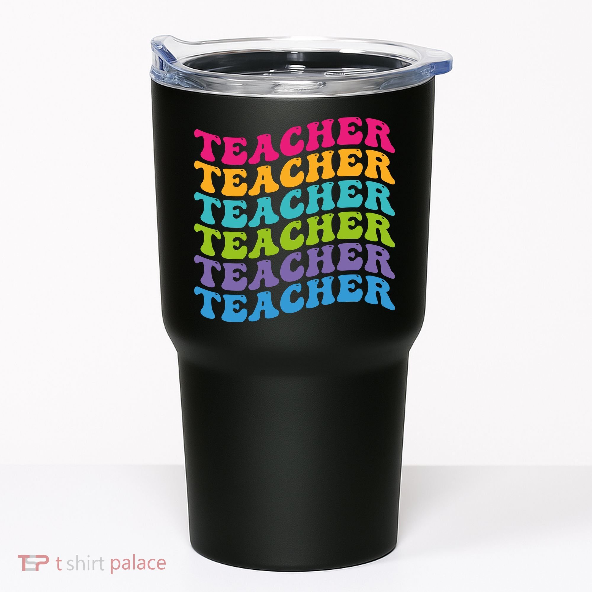 Teacher Retro Word Mashup Tumbler