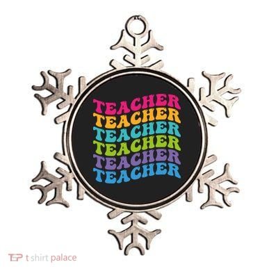 Teacher Retro Word Mashup Ornament
