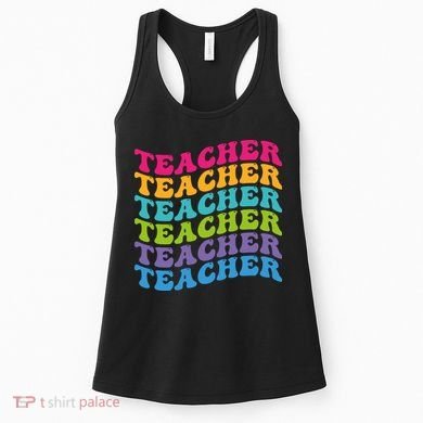 Teacher Retro Word Mashup Women's Tank Top