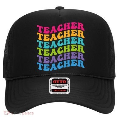 Teacher Retro Word Mashup Hat