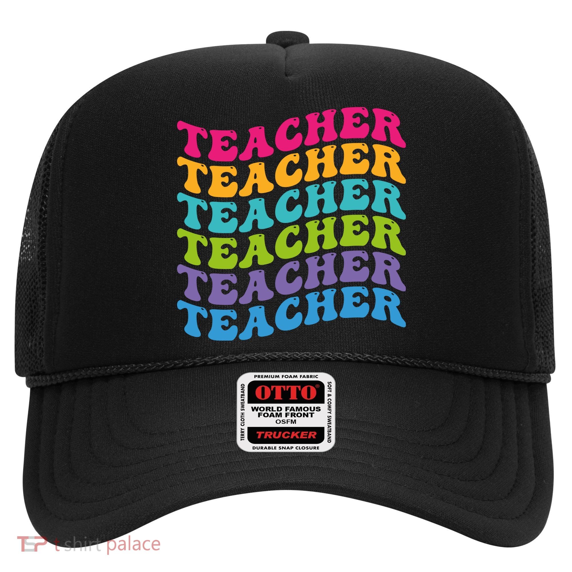 Teacher Retro Word Mashup Hat