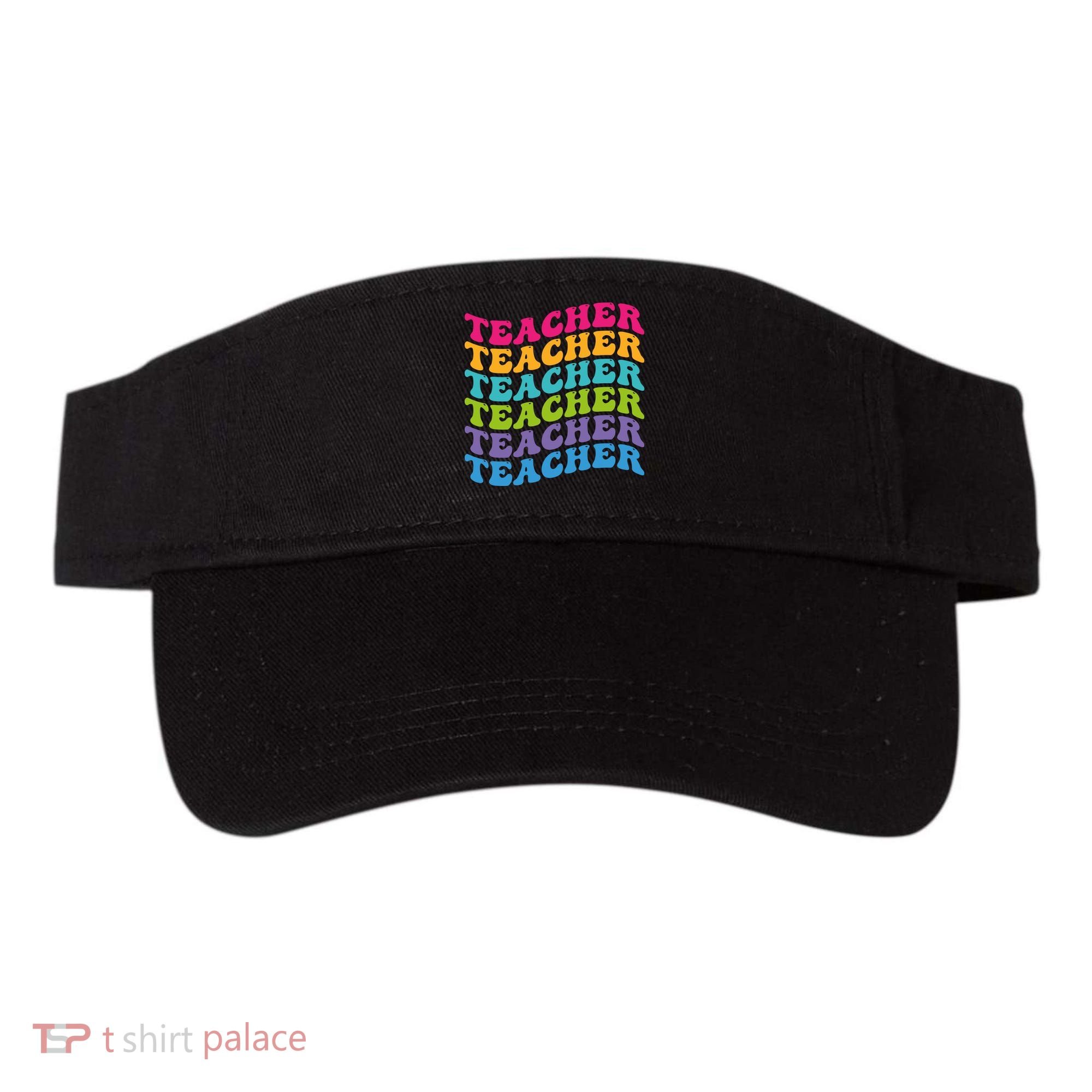 Teacher Retro Word Mashup Visor