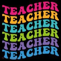 Teacher Retro Word Mashup Women's Long Sleeve Shirt thumb 2