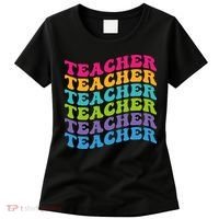Teacher Retro Word Mashup Women's T-Shirt thumb 0