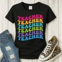 Teacher Retro Word Mashup Women's T-Shirt thumb 3