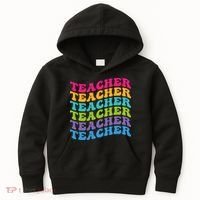 Teacher Retro Word Mashup Kids Hoodie thumb 0