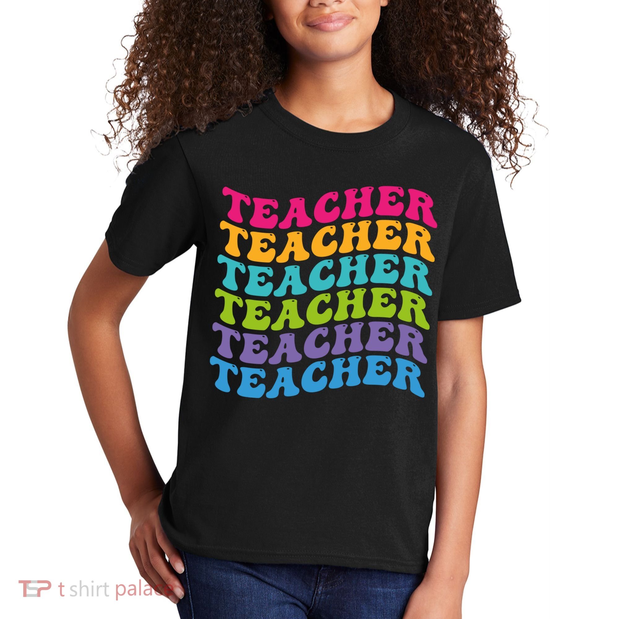 Teacher Retro Word Mashup Kids T-Shirt