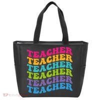 Teacher Retro Word Mashup Tote Bag thumb 0