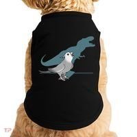 T Rex White Faced Cockatiel, Funny Grey Cockatiel Dinosaur Doggie Tank thumb 0