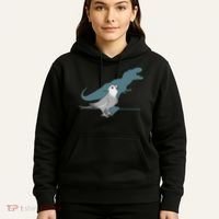 T Rex White Faced Cockatiel, Funny Grey Cockatiel Dinosaur Hoodie thumb 5
