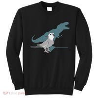 T Rex White Faced Cockatiel, Funny Grey Cockatiel Dinosaur Sweatshirt thumb 0