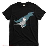 T Rex White Faced Cockatiel, Funny Grey Cockatiel Dinosaur T-Shirt thumb 0