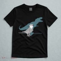 T Rex White Faced Cockatiel, Funny Grey Cockatiel Dinosaur T-Shirt thumb 5