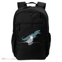 T Rex White Faced Cockatiel, Funny Grey Cockatiel Dinosaur Backpack thumb 0