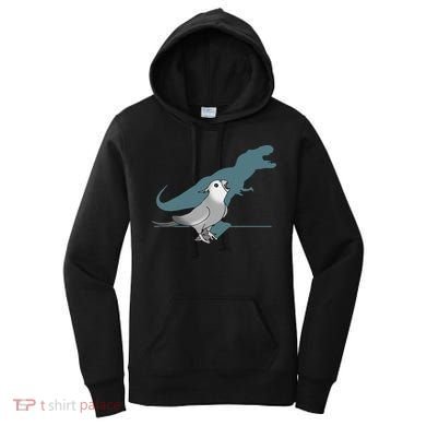 T Rex White Faced Cockatiel, Funny Grey Cockatiel Dinosaur Women's Hoodie