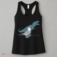 T Rex White Faced Cockatiel, Funny Grey Cockatiel Dinosaur Women's Tank Top thumb 3