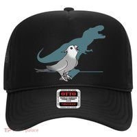T Rex White Faced Cockatiel, Funny Grey Cockatiel Dinosaur Hat thumb 0
