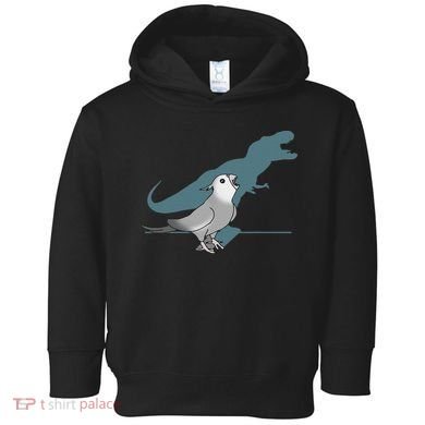 T Rex White Faced Cockatiel, Funny Grey Cockatiel Dinosaur Toddler Hoodie