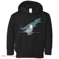 T Rex White Faced Cockatiel, Funny Grey Cockatiel Dinosaur Toddler Hoodie thumb 0