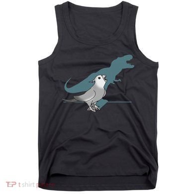 T Rex White Faced Cockatiel, Funny Grey Cockatiel Dinosaur Tank Top