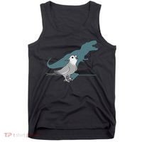 T Rex White Faced Cockatiel, Funny Grey Cockatiel Dinosaur Tank Top thumb 0