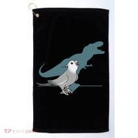 T Rex White Faced Cockatiel, Funny Grey Cockatiel Dinosaur Golf Towel thumb 0
