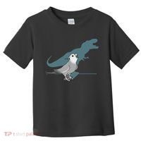 T Rex White Faced Cockatiel, Funny Grey Cockatiel Dinosaur Toddler T-Shirt thumb 0