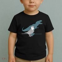 T Rex White Faced Cockatiel, Funny Grey Cockatiel Dinosaur Toddler T-Shirt thumb 2