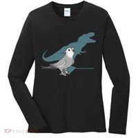 T Rex White Faced Cockatiel, Funny Grey Cockatiel Dinosaur Women's Long Sleeve Shirt thumb 0