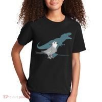 T Rex White Faced Cockatiel, Funny Grey Cockatiel Dinosaur Kids T-Shirt thumb 2