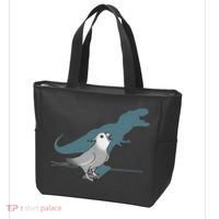 T Rex White Faced Cockatiel, Funny Grey Cockatiel Dinosaur Tote Bag thumb 3