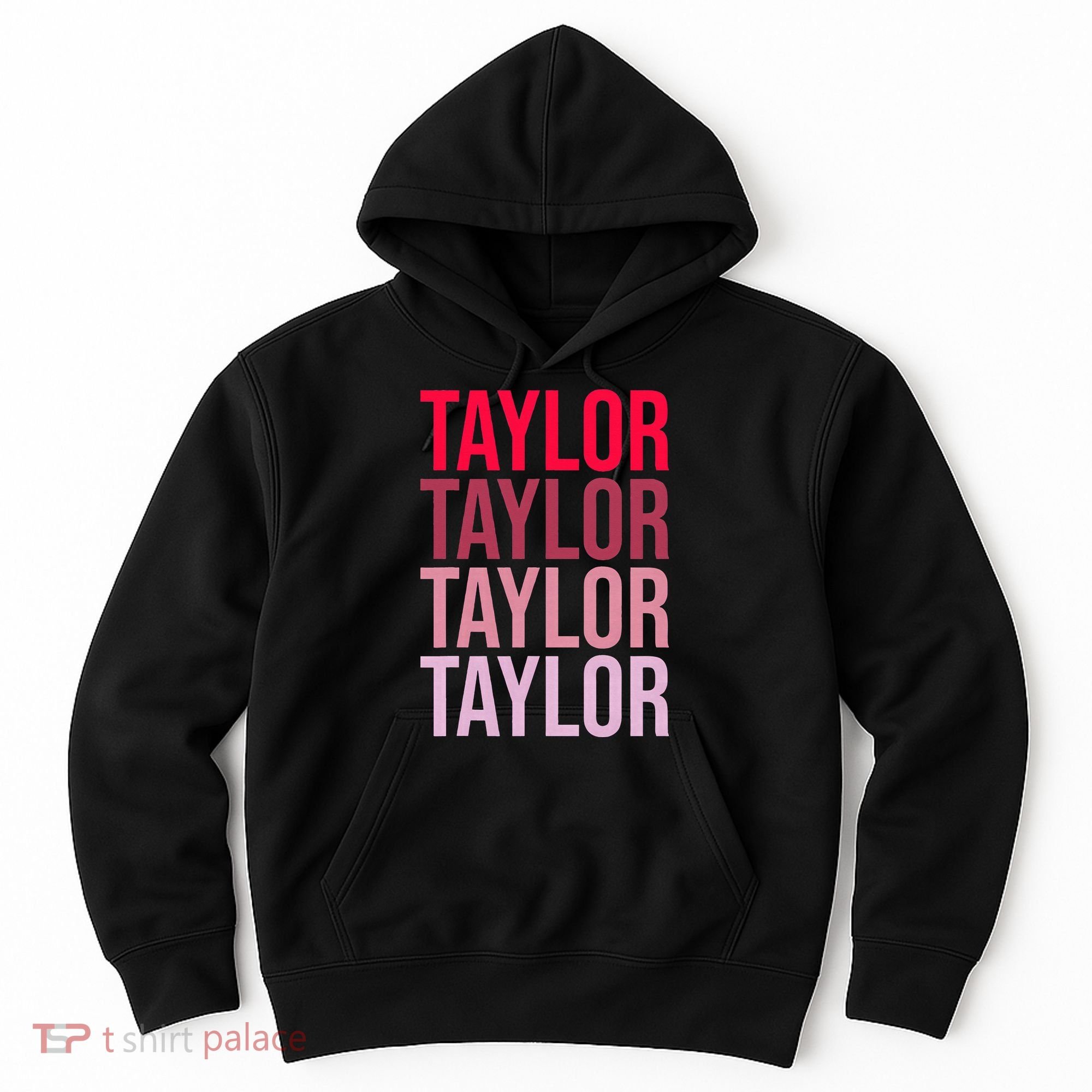 Taylor Retro Wordmark Pattern I love Taylor Hoodie