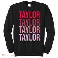 Taylor Retro Wordmark Pattern I love Taylor Sweatshirt thumb 0