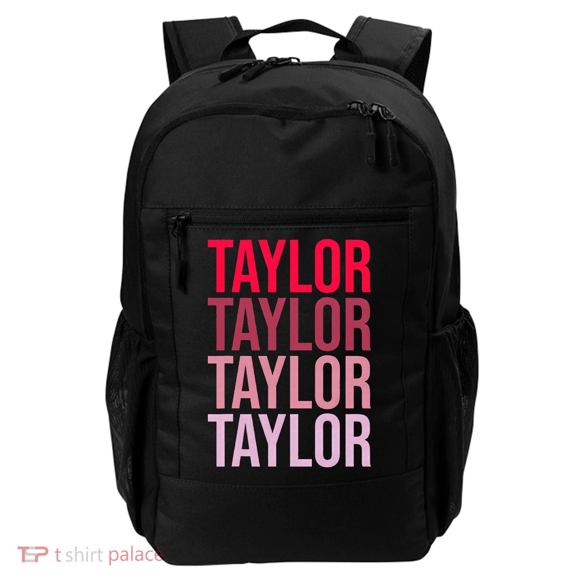 Taylor Retro Wordmark Pattern I love Taylor Backpack