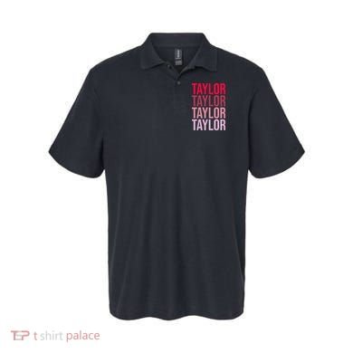 Taylor Retro Wordmark Pattern I love Taylor Polo