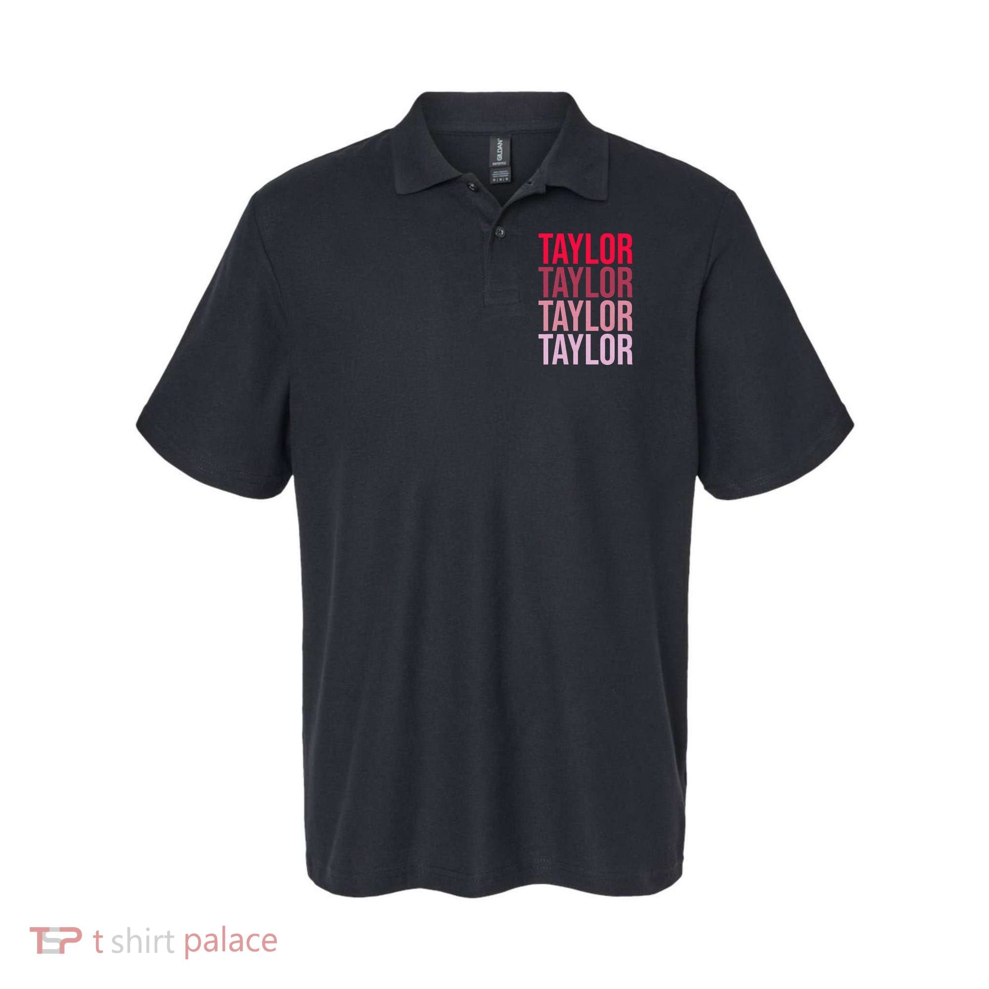 Taylor Retro Wordmark Pattern I love Taylor Polo
