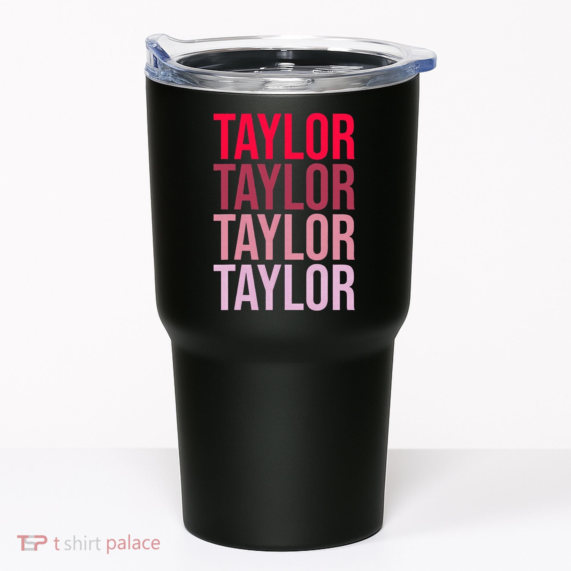 Taylor Retro Wordmark Pattern I love Taylor Tumbler