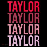 Taylor Retro Wordmark Pattern I love Taylor Mousepad thumb 1