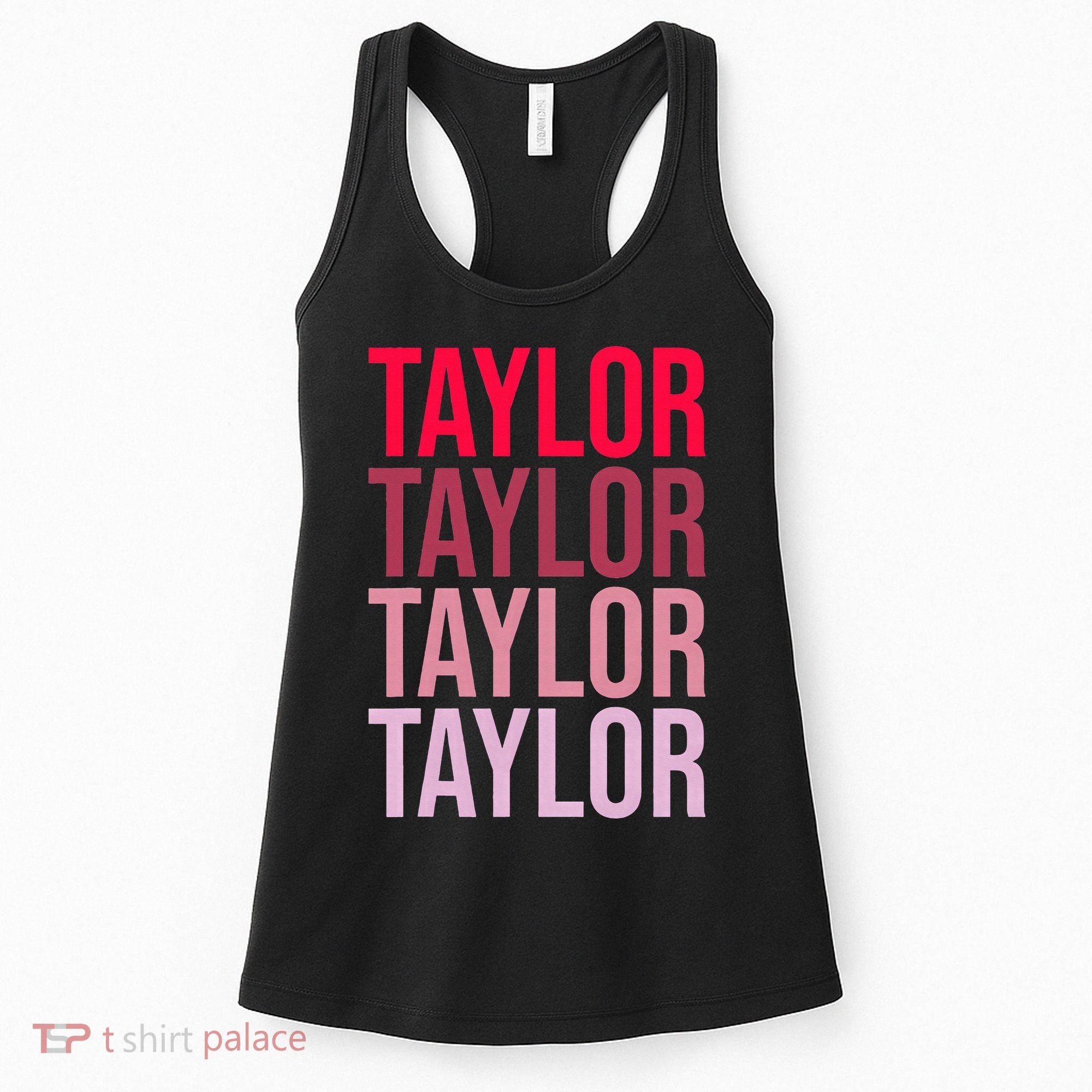 Taylor Retro Wordmark Pattern I love Taylor Women's Tank Top