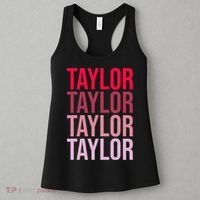 Taylor Retro Wordmark Pattern I love Taylor Women's Tank Top thumb 3